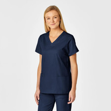 Women's Wonder Work NWT Dark Blue Scrub Top Size XS