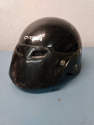 Black CYBER MOTORCYCLE HELMET with Visor  (LL)