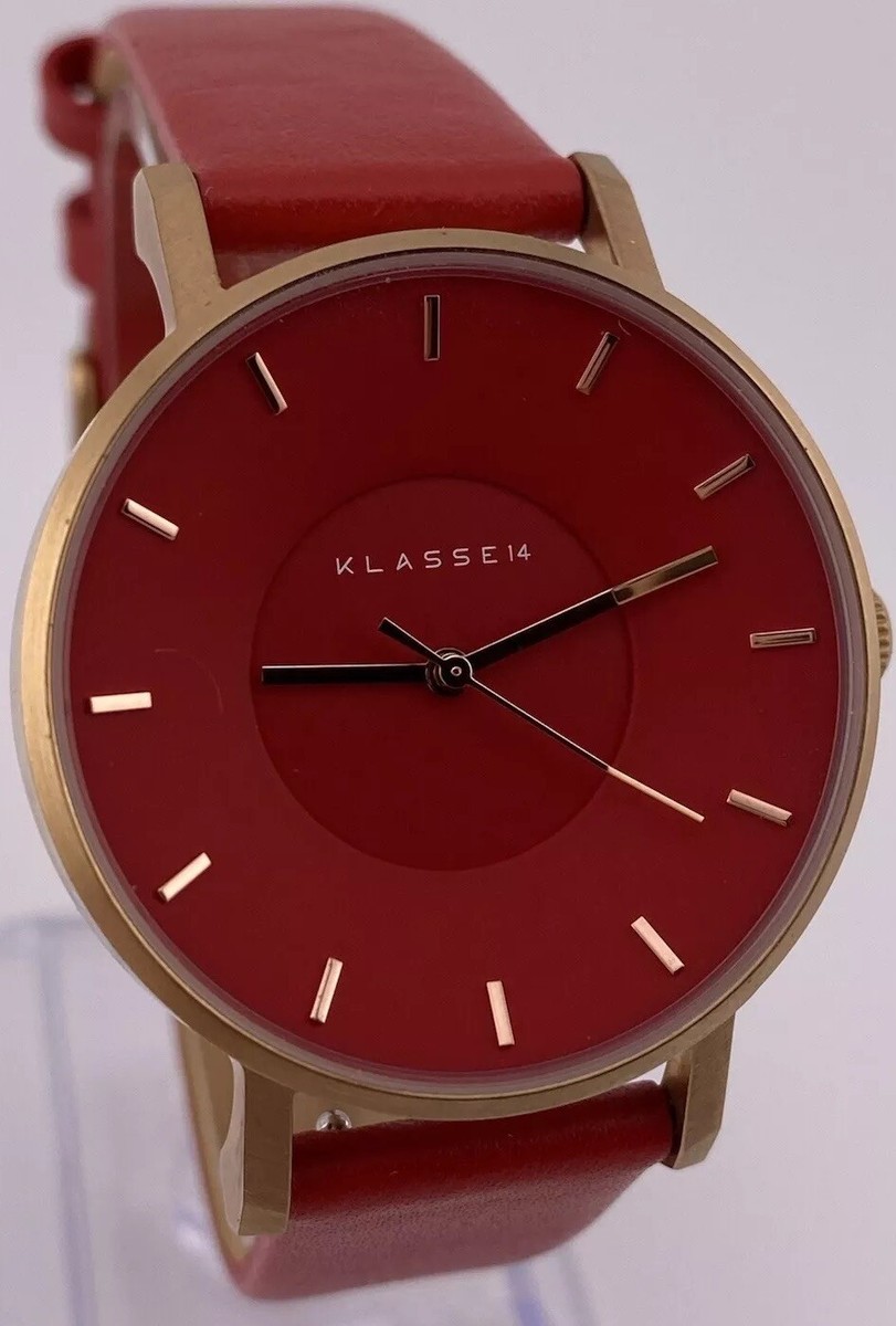 KLASSE 14 Volare By Mario Nobile Red Band Rose Gold Tone Japanese