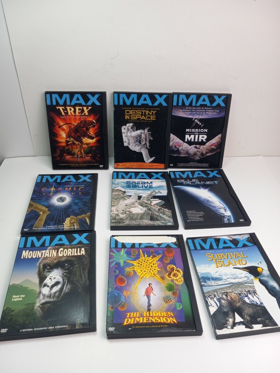 Imax (1995-DVD) 9 Educational Movie Lot Space, T-Rex + Gorillas