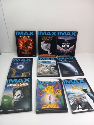 Imax (1995-DVD) 9 Educational Movie Lot Space, T-Rex + Gorillas