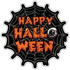 Happy Halloween Party Pumpkin Horror Car Bumper Window Sticker Decal 4.6"