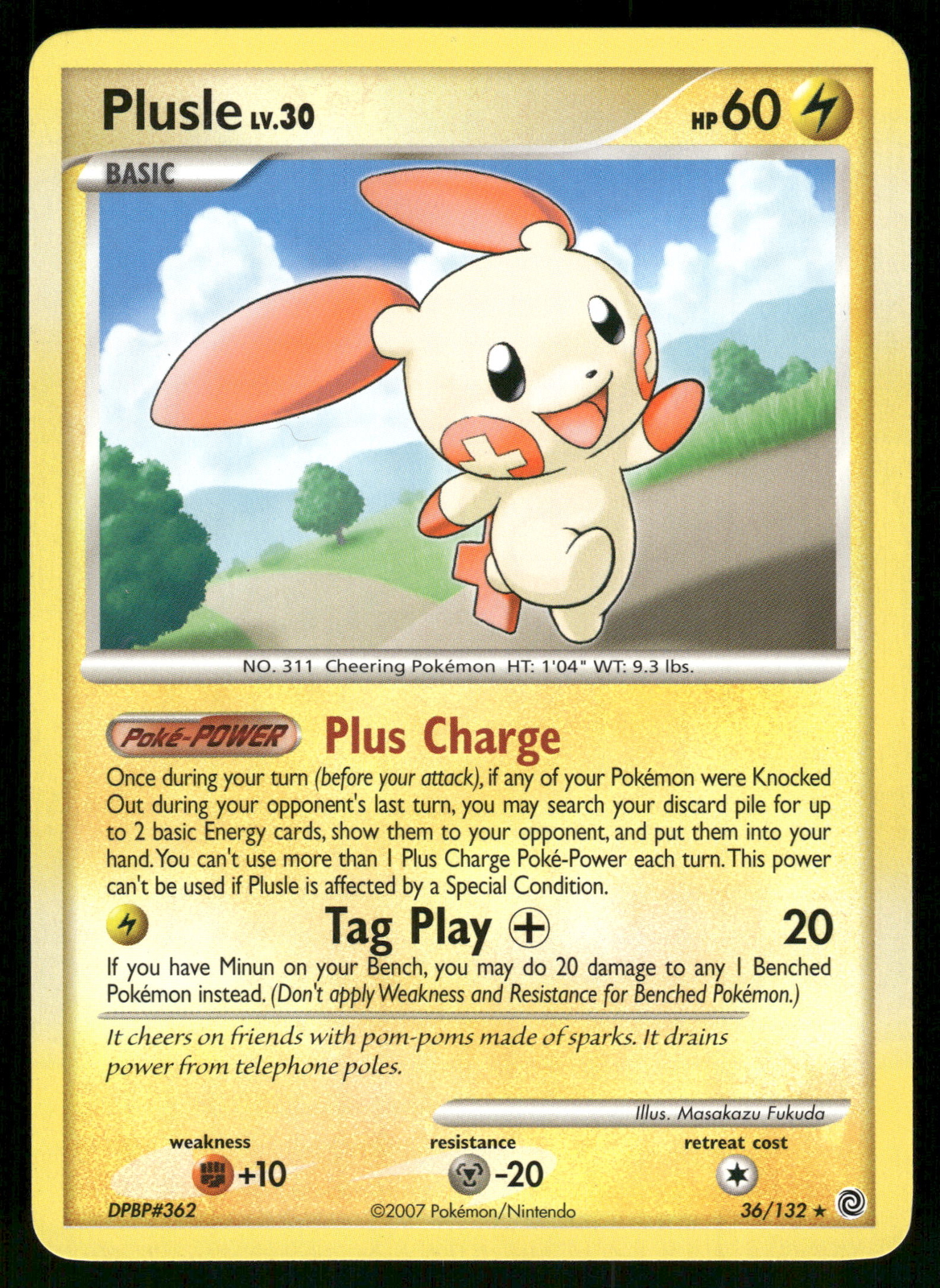 Plusle NM 36/132 Secret Wonders Pokemon Card