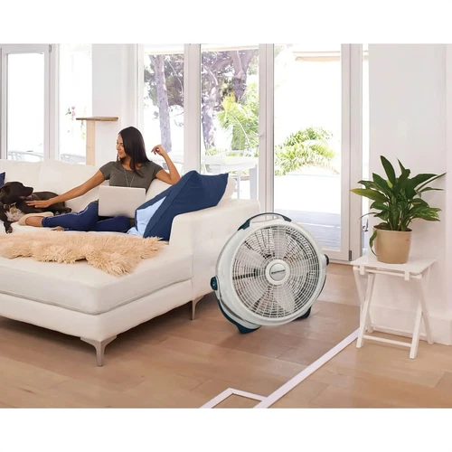 Lasko Wind Machine 3300 20 In 3 Speed Cooling Pivoting Head Floor Fan Gray, New - Picture 10 of 10