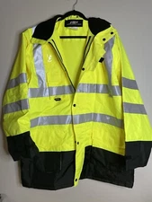 PIP Protective Industrial Products Reflective Yellow Jacket Sz L Type R Class 3