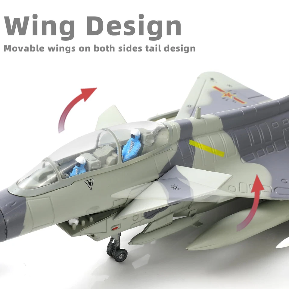 1/72 J10 Vigorous Dragon Fighter Jet Model Military Aircraft Diecast Metal - Image 3 of 4
