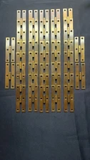 Lot of 50 NOS 3.5" X 1.25" H-Shaped Kitchen Cabinet Hinges Antique Finish Flush