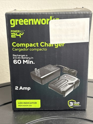 #ad #ad Compact Battery Charger Greenworks Powerall 24V 2 Amp $13.50