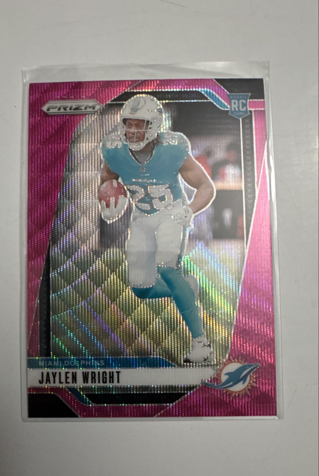 2024 Panini Prizm - Rookies Jaylen Wright #348 Pink Wave Prizm (RC)