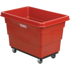 6 Bushel Plastic Bulk Box Truck Steel Chassis Base Red 33-2/5"L x 23"W x