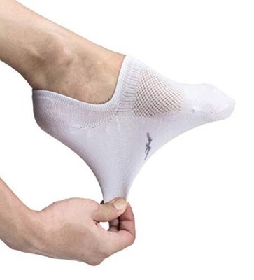 Thin No Show Socks Seamless Wide Toe Box 6 Pack Liner Small White 6 Pairs