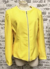 John Meyer Collection Vibrant Yellow Zip Front Blazer Sz 14