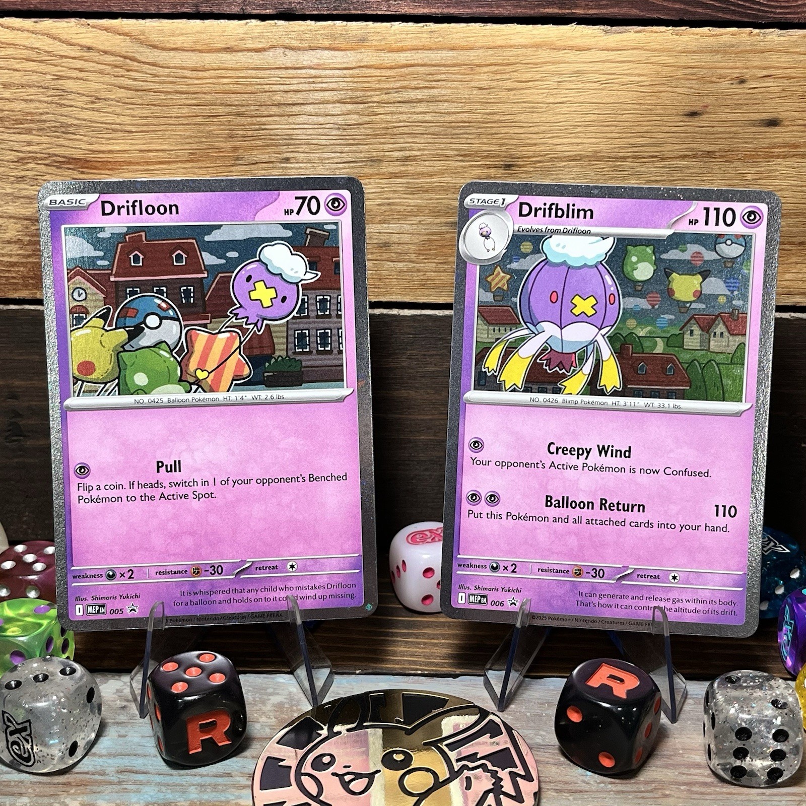 Drifloon 005 Drifblim 006 Cosmos MEP Holo Promo NM Pair Set Pokemon TCG Pikachu
