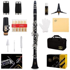 Professional Ebonite Bb Clarinet Bundle - Black