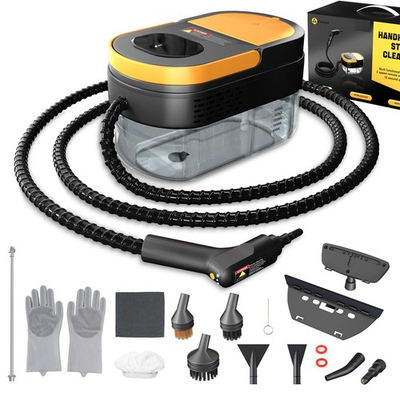 #ad #ad GAUTYE STEAM CLEANER 3 LEVEL ADJUSTABLE HANDLE 15S G1 BLACK YELLOW $65.15