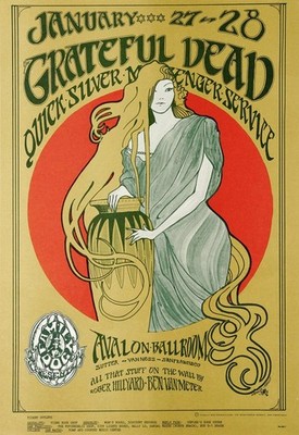 Grateful Dead Avalon Ballroom January 27 28 24x36 Vintage Poster