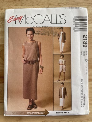 Easy McCall s Sewing Pattern 2139 Mixed Lot Size 12, 14, 16
