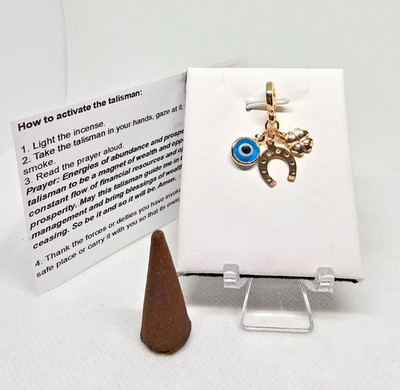 DIJE OJO TURCO TREBOL HERRADURA GOLD FILLED / CHARM CONTRA MAL DE OJO PROTECCION