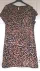Excellent Condition Peacocks Brown Animal Print T Shirt Dress Size 12
