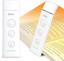 Gritin Rechargeable Book Light Clip-On Reading Lamp with 3 Eye-Protecting Modes