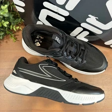 Fila Men's Action Stride Energized Black Running Shoes Size 10.5
