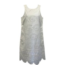 Marc by Marc Jacobs White Lace Shift Dress Sleeveless Floral Ibiza Look - XS