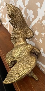 Vintages large brass bird / eagle figure