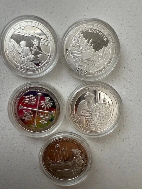2019 PROOF SILVER QUARTER SET NO COA OR BOX 1.1 oz of silver - Image 3 of 4