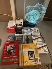 Misc Photography Lot, Nex To Nikon Adapter, Light, Photo Paper, And More