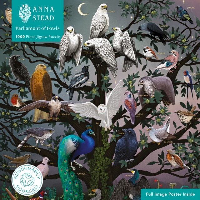 Adult Sustainable Jigsaw Puzzle Anna Stead: Parliament of Fowls (Jigsaw)