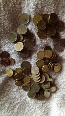 #ad Euro Coin Lot 100 Coins error stamped with A $299.00