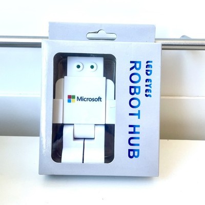Microsoft Collectible Robot Toy 4 Port Mouth USB HUB LED Eyes High Speed 2.0 