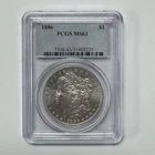 1886 $1 Morgan Silver Dollar PCGS MS63 Phila Mint US Coin