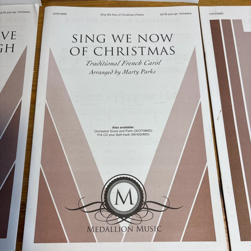 奖章音乐圣诞合唱团乐谱教堂歌曲可选。 管弦乐队 8 件装 — 第 4/4 张图片