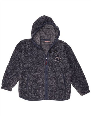 Invicta Damen Reißverschluss Hoodie Pullover UK 12 Medium marineblau gefleckt Polyester AQ11
