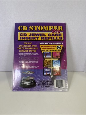 CD Stomper Pro Label 50 Die Cut Refills & Jewel Case Insert Refills  New Sealed