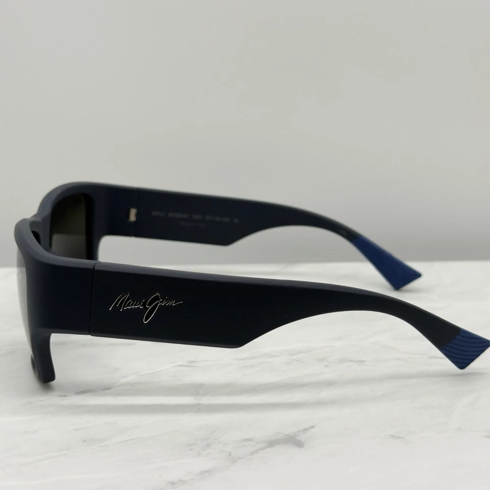 Gafas de sol cuadradas Maui Jim Kaolu MJ0641S-003 azul envolvente polarizadas grises lentes deportivas Foto 3 de 4