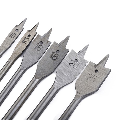 Juego de 6 brocas planas para carpintería para paleta de brocas de acero al carbono - Imagen 5 de 11
