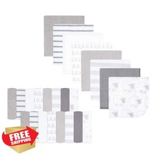 Hudson Baby Rayon Bamboo Washcloth Bundle Gray Sheep One Size