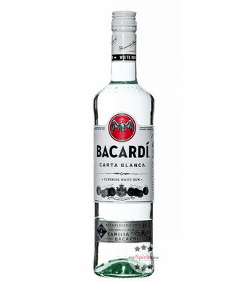 Bacardi Carta Blanca Superior White Rum / 37,5 % Vol. / 0,7 Liter-Flasche