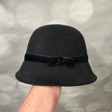 Dressed Up by Gymboree black felt ribboned hat 2T-3T
