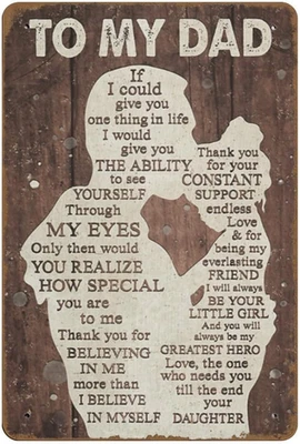 To My Dad If I Could Give You One Thing in Life Gift for Dad from Daughter Birth