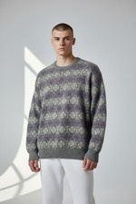 Men's Vintage 80S Sweater Wool Mohair Alpaca Made In Italy Size 6 Fits L