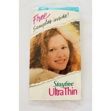 Vintage 1994 Stayfree Ultra Thin Sanitary Pads Napkins New Old Stock NOS