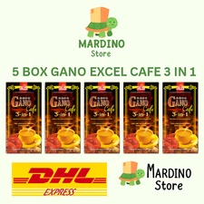 5 X Gano Excel Cafe 3 in 1 Coffee Ganoderma Reishi Halal (20 sachets) DHL SHIP