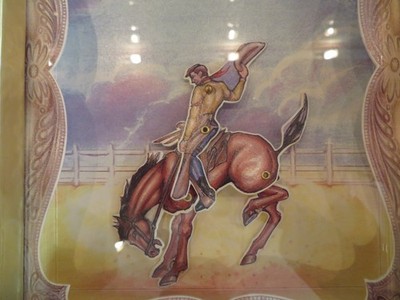 Kiyo & Ko  Bucking Bronco ''William Tell'' shadow music box w/ drawer Vintage