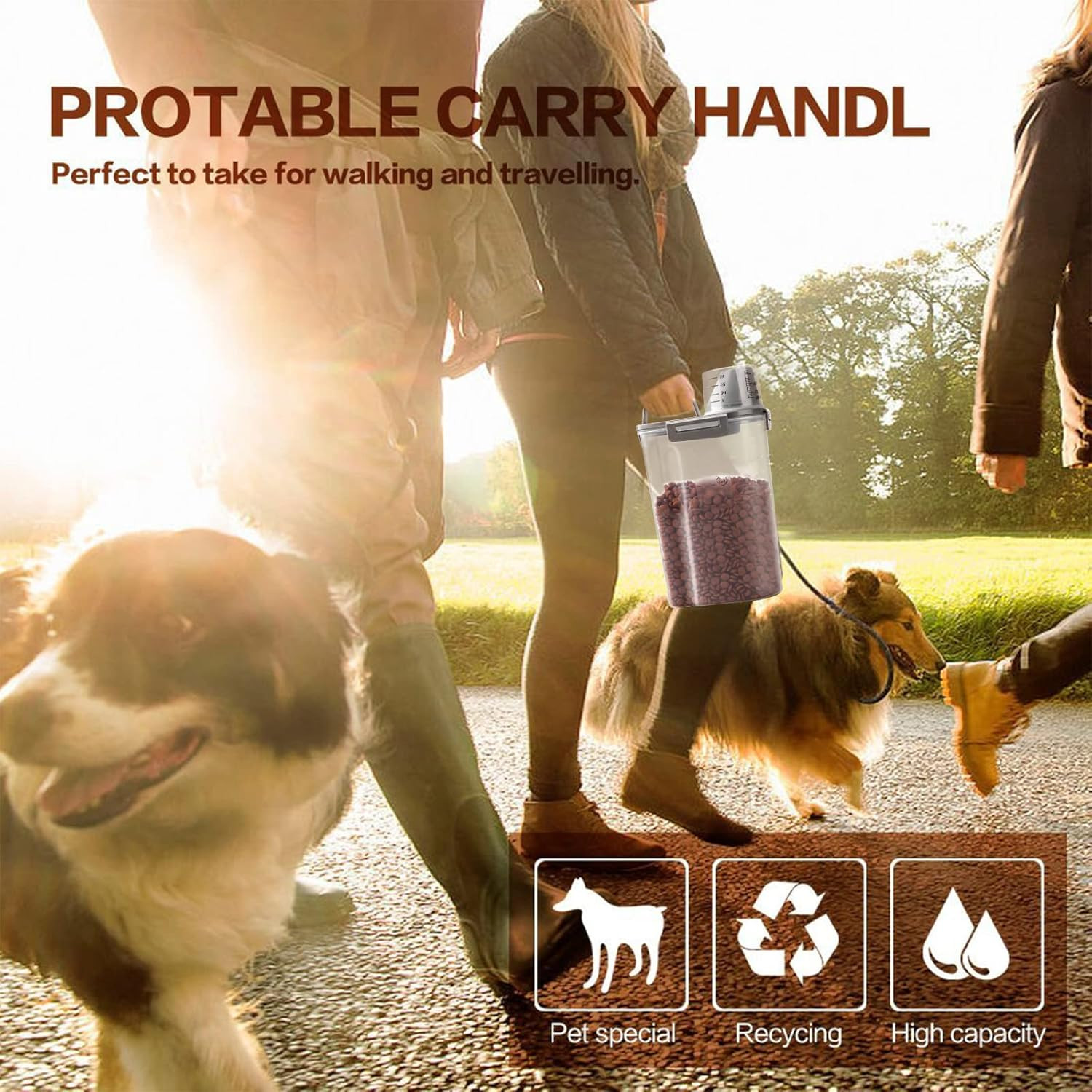 Upgraded Dog Food Storage Container Small, Cat Food Container Airtight, Pet Food