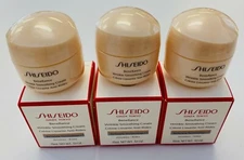 3 x Shiseido Benefiance Wrinkle Smoothing Cream NEW, 15ml/0.53oz each