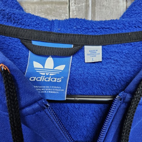 Adidas Men's Hoodie Def Jam Recording Large Vintage Blue Logo - Picture 5 of 8