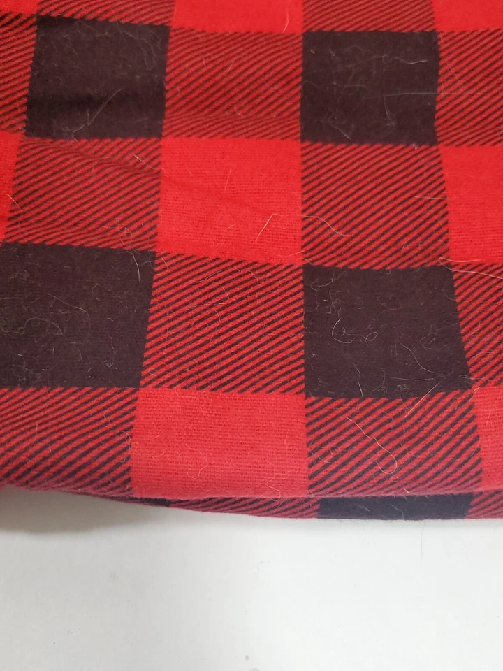 Sábanas ajustables y planas MainStays de doble franela Buffalo a cuadros solo rojas negras Foto 3 de 4
